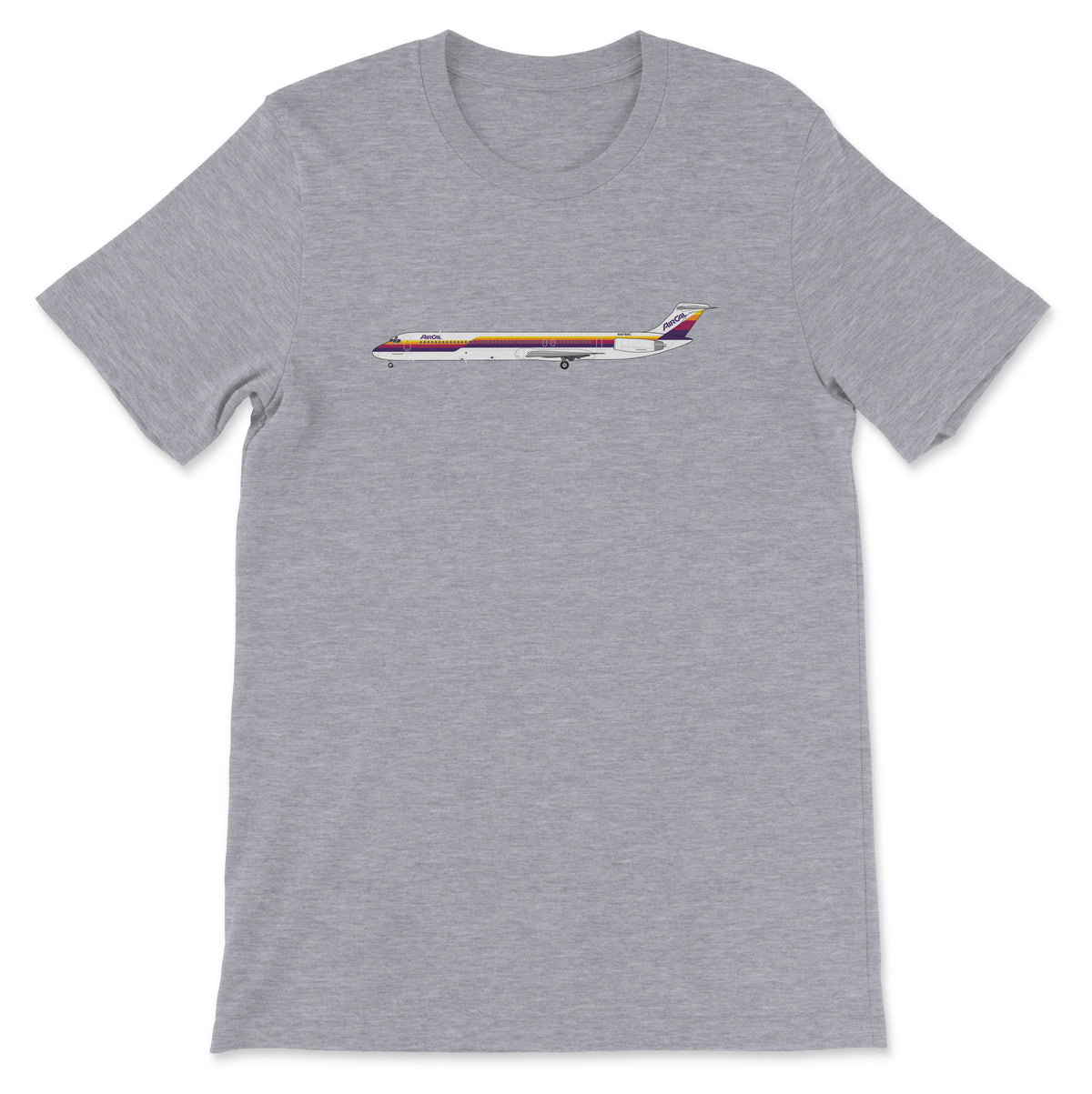AirCal Air California McDonnell Douglas MD-80 Unisex T-Shirt - Athletic Heather