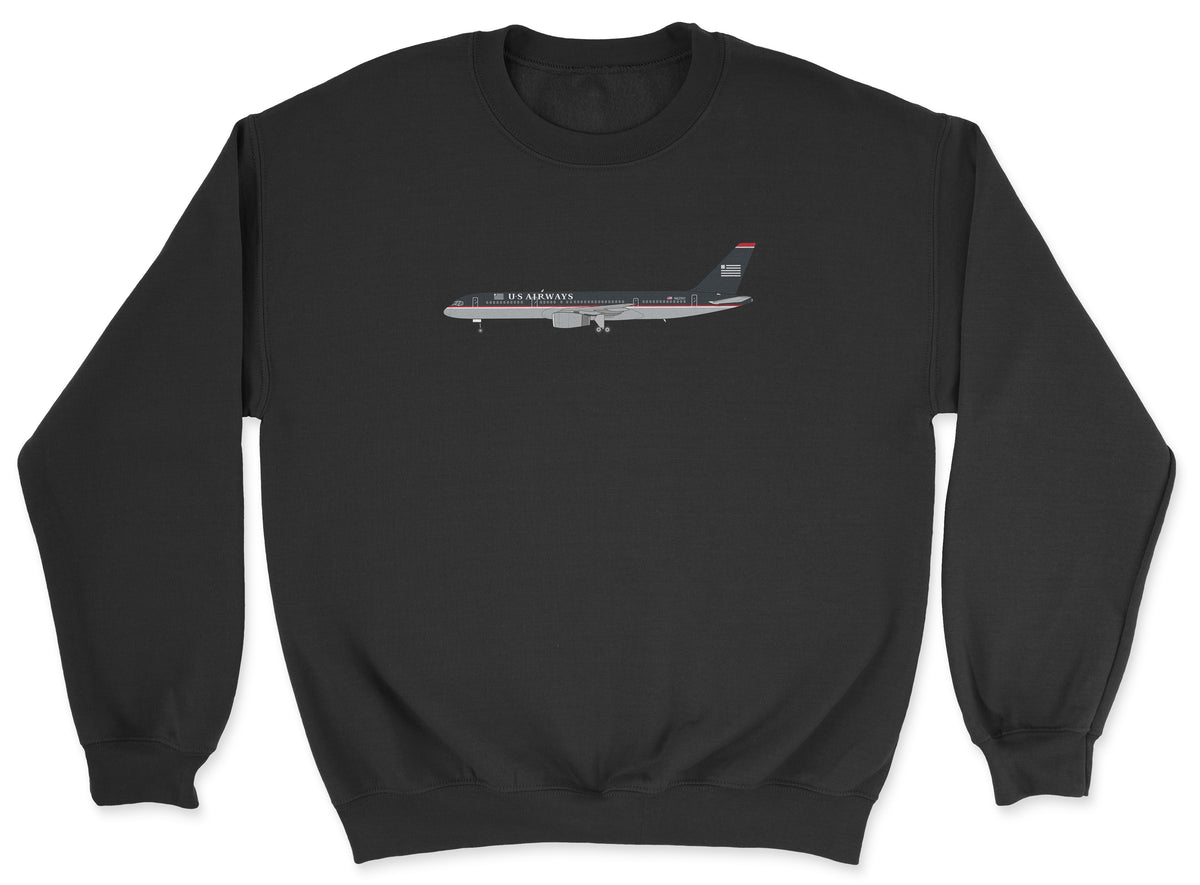 US Airways Boeing 757 Unisex Sweatshirt - Black