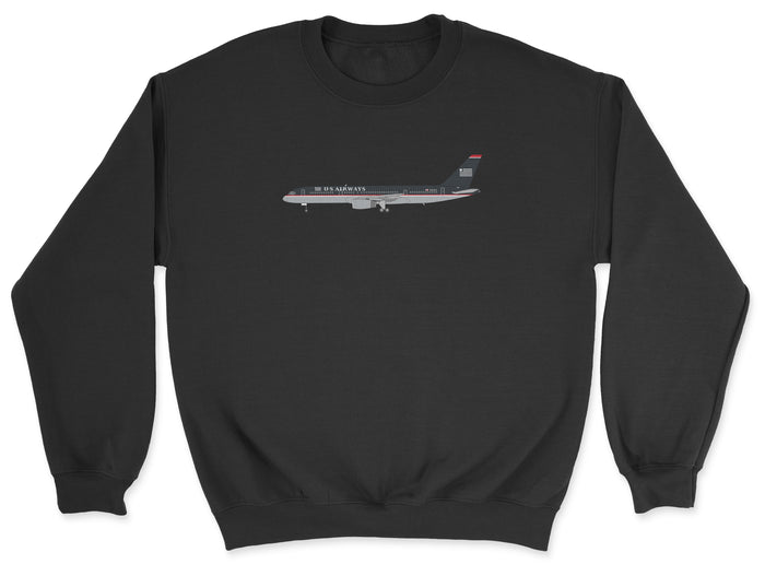US Airways Boeing 757 Unisex Sweatshirt - Black