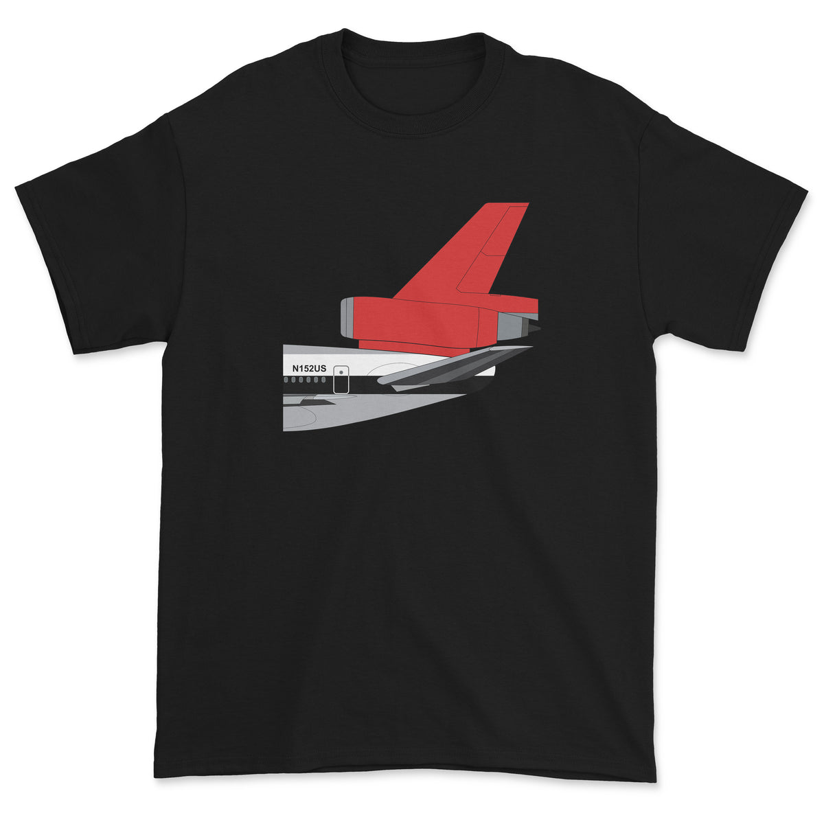 Northwest Orient Airlines McDonnell Douglas DC-10 Tail Section Unisex T-Shirt - Black