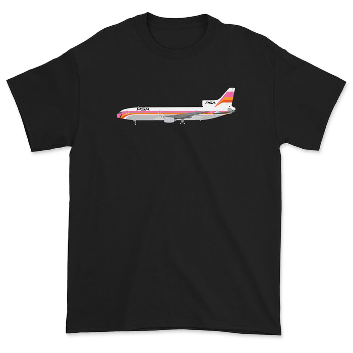 PSA Lockheed L-1011 TriStar Unisex T-Shirt - Black