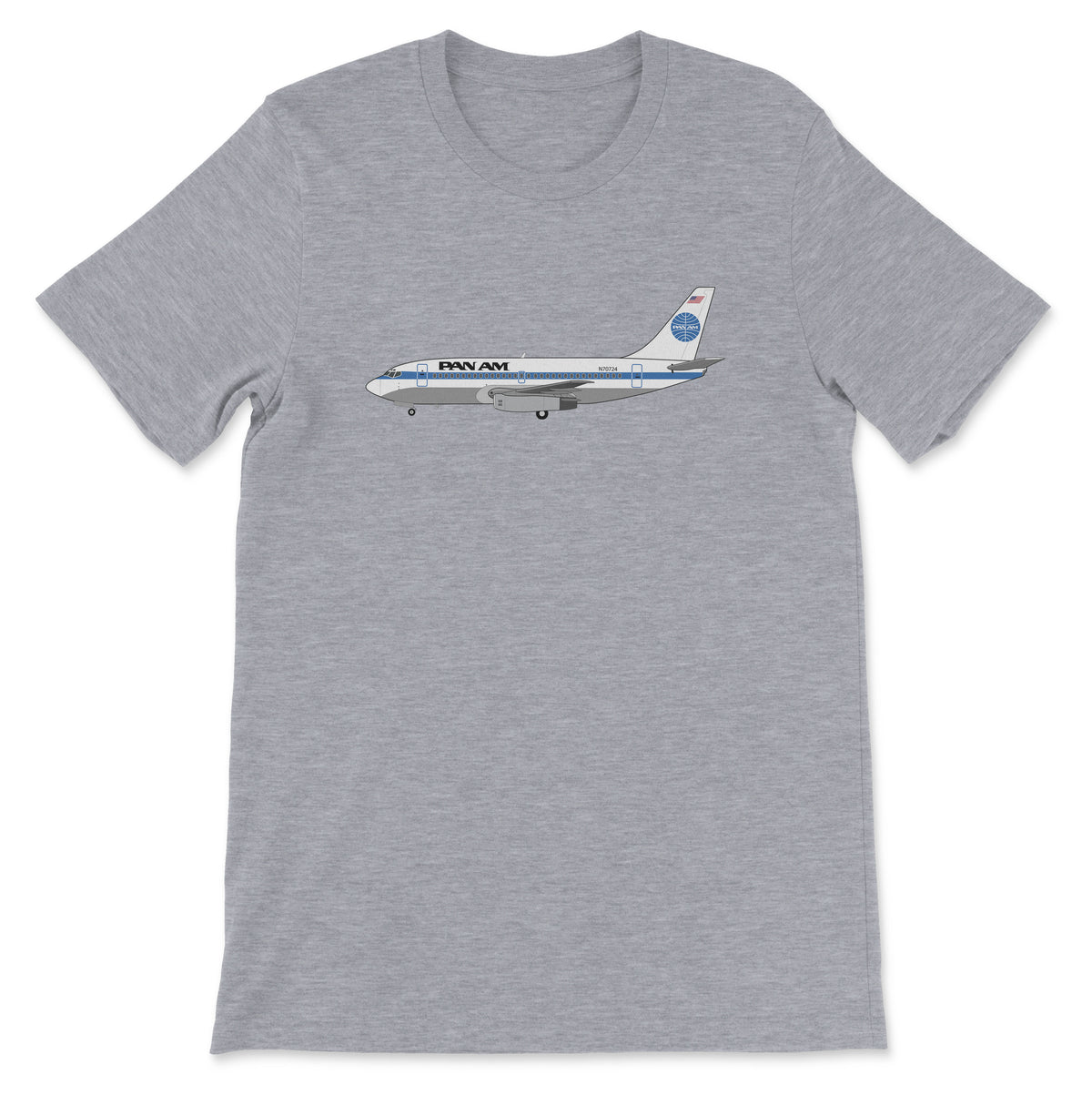 Pan Am Boeing 737 Unisex T-Shirt - Athletic Heather