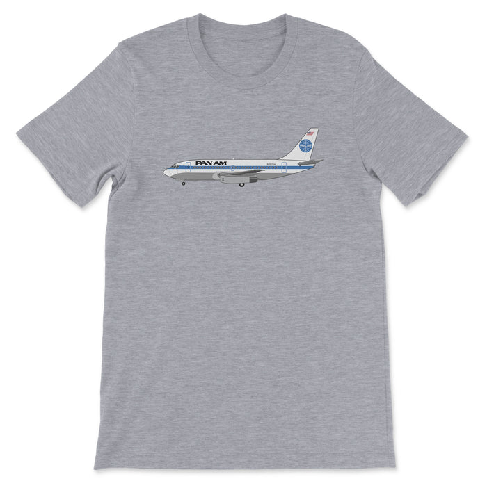 Pan Am Boeing 737 Unisex T-Shirt - Athletic Heather