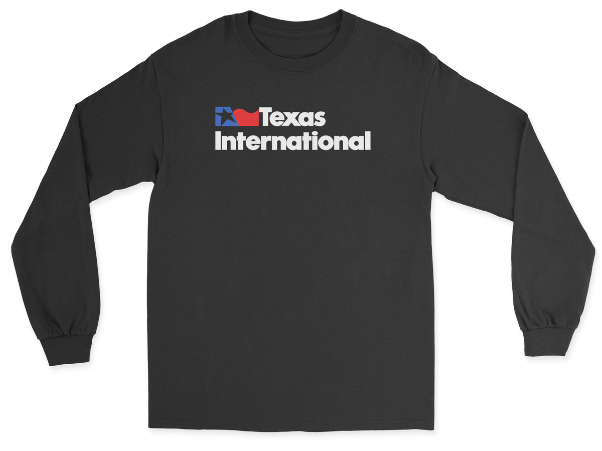 Texas International Airlines Unisex Long Sleeve T-Shirt - Black