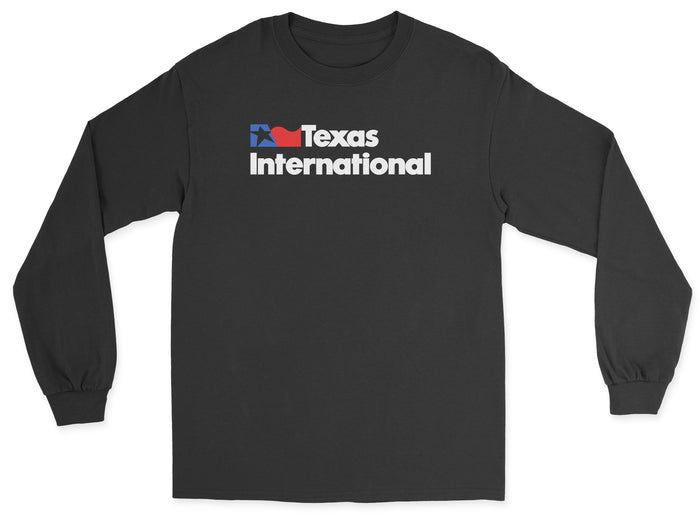 Texas International Airlines Unisex Long Sleeve T-Shirt - Black