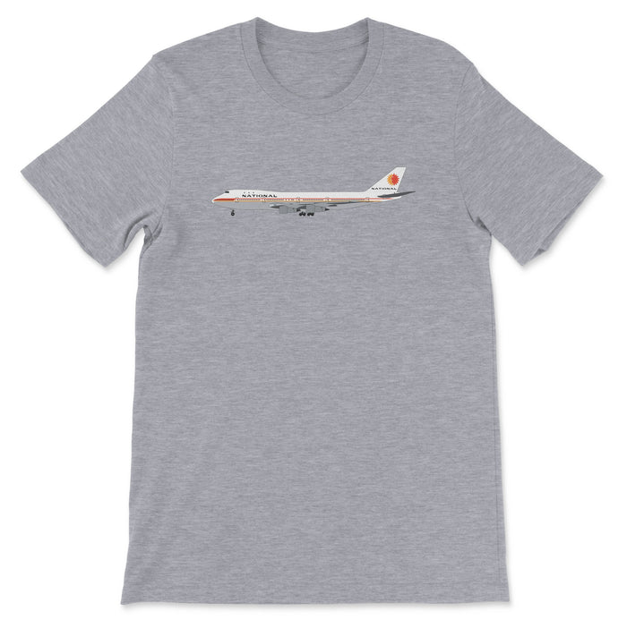 National Airlines Boeing 747 Unisex T-Shirt - Athletic Heather