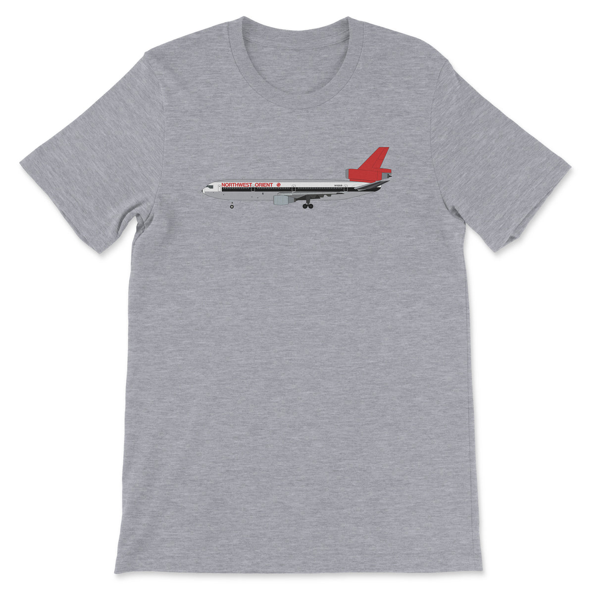 Northwest Orient Airlines McDonnell Douglas DC-10 Unisex T-Shirt - Athletic Heather