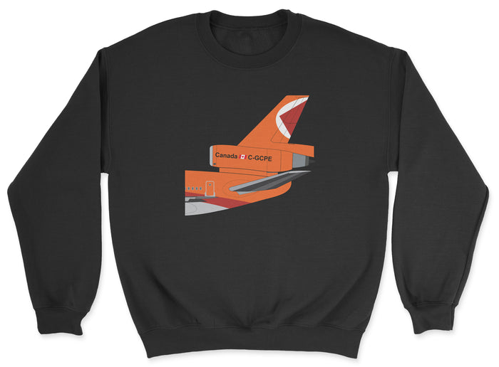 CP Air McDonnell Douglas DC-10 Tail Section Unisex Sweatshirt - Black