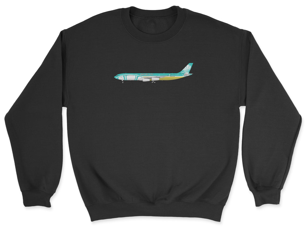 BWIA West Indies Airways Airbus A340 Unisex Sweatshirt - Black