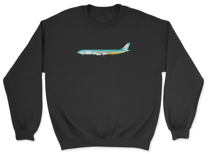 BWIA West Indies Airways Airbus A340 Unisex Sweatshirt - Black