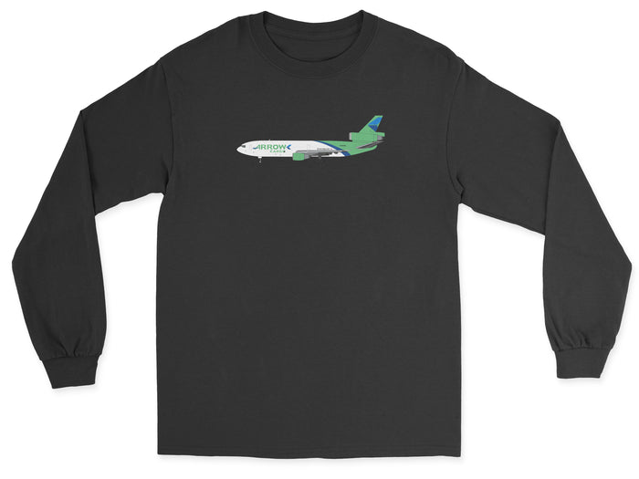 Arrow Cargo McDonnell Douglas DC-10 Unisex Long Sleeve T-Shirt - Black