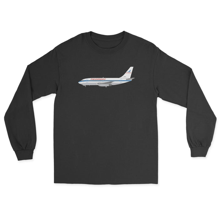 Piedmont Airlines Boeing 737 Unisex Long Sleeve T-Shirt - Black