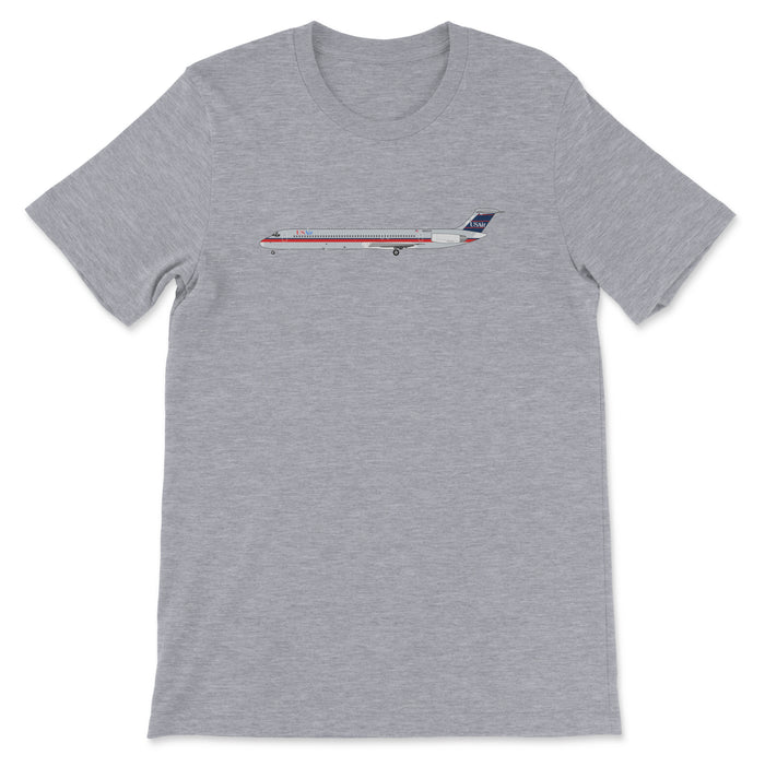 USAir McDonnell Douglas MD-80 Unisex T-Shirt - Athletic Heather