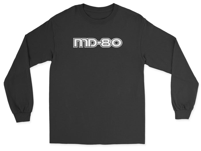 McDonnell Douglas MD-80 Unisex Long Sleeve T-Shirt - Black
